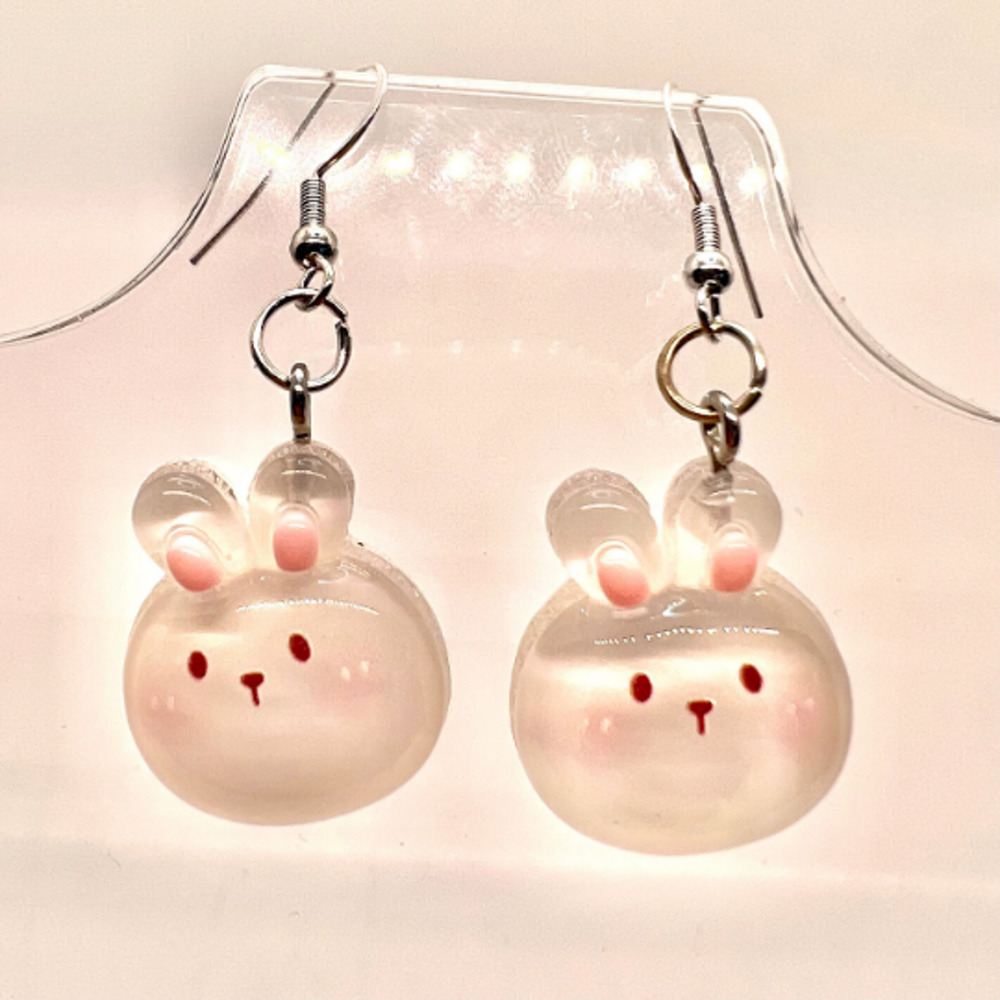 Bunny Rabbit Earrings - Easter Earrings - Farm Earrings - Animal Earrings - Picture 5 of 9